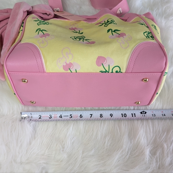 Juicy Couture Pink & Yellow Y2K Cherry Daydreamer Purse w/ Detachable Coin Purse - Picture 16 of 17